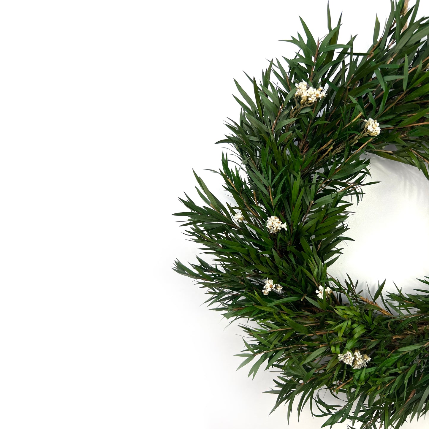 preserved farmhouse greenery wreath for vintage vibe decoration