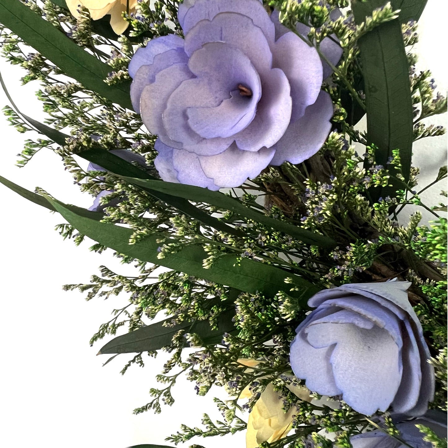 closeup look of the flowers made from thin birch wood chips
